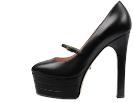 (Women) Gucci Leather High Heel 'Fashion Stiletto Black' 750490-C9D00-1000 (Women) Gucci Leather High Heel 'Fashion Stiletto Black' 750490-C9D00-1000