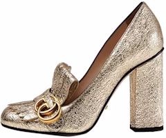 (Women) Gucci Leather High Heel 'Gold' 408206-DKT00-7100 (Women) Gucci Leather High Heel 'Gold' 408206-DKT00-7100