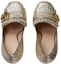 Lookbook (W) Gucci Tumit Tinggi Kulit 'Emas' 408206-DKT00-7100
