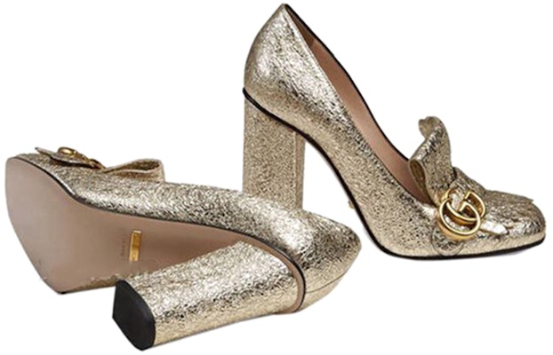 (W) Gucci Sepatu Heel Tinggi Kulit 'Emas' 408206-DKT00-7100 Shop (W) Gucci Sepatu Heel Tinggi Kulit 'Emas' 408206-DKT00-7100