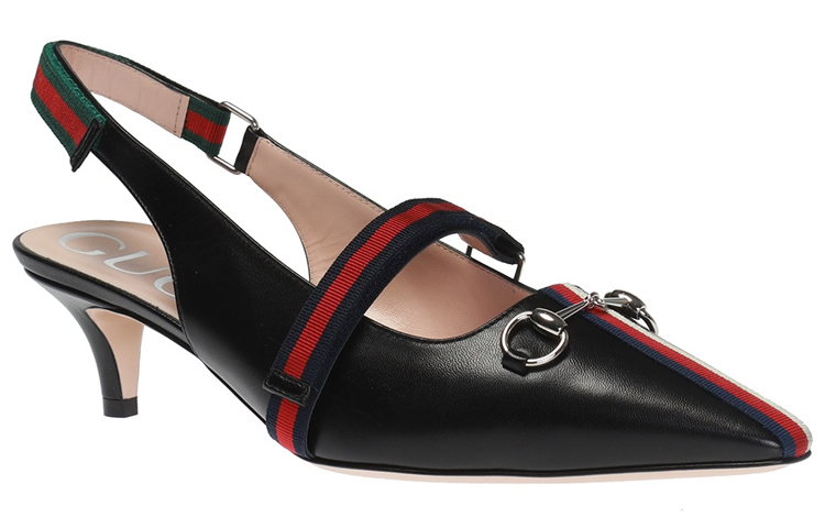 Order (W) Gucci Tacón Alto de Cuero 'Horsebit Negro' 549616-0HEW0-1095