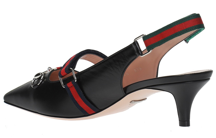 Lookbook (W) Gucci Tacón Alto de Cuero 'Horsebit Negro' 549616-0HEW0-1095