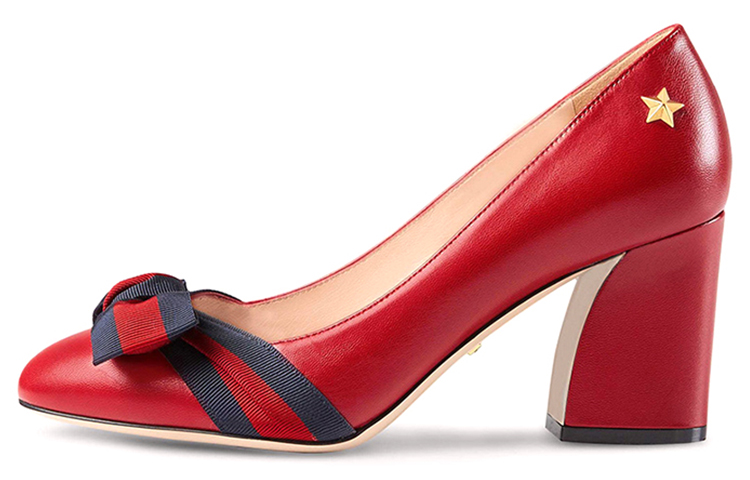(Women) Gucci Leather High Heel 'Red' 432044-CQXS0-6488
