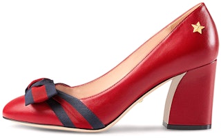 (Women) Gucci Leather High Heel 'Red' 432044-CQXS0-6488 (Women) Gucci Leather High Heel 'Red' 432044-CQXS0-6488