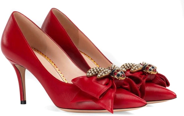 (W) 구찌 레드보우 가죽 하이힐 (Gucci Red Bow Leather High Heels) 496641-BKO00-6433 Order (W) 구찌 레드보우 가죽 하이힐 (Gucci Red Bow Leather High Heels) 496641-BKO00-6433