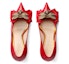 Lookbook (W) Gucci Kasut Tumit Tinggi Kulit 'Red Bow' 496641-BKO00-6433