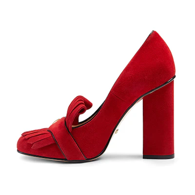 (W) Gucci Leather High Heel 'Red Fashion'