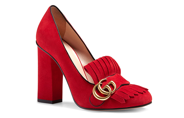 Order (W) Gucci Sepatu Hak Tinggi Kulit 'Red Fashion' 408206-C2000-6339