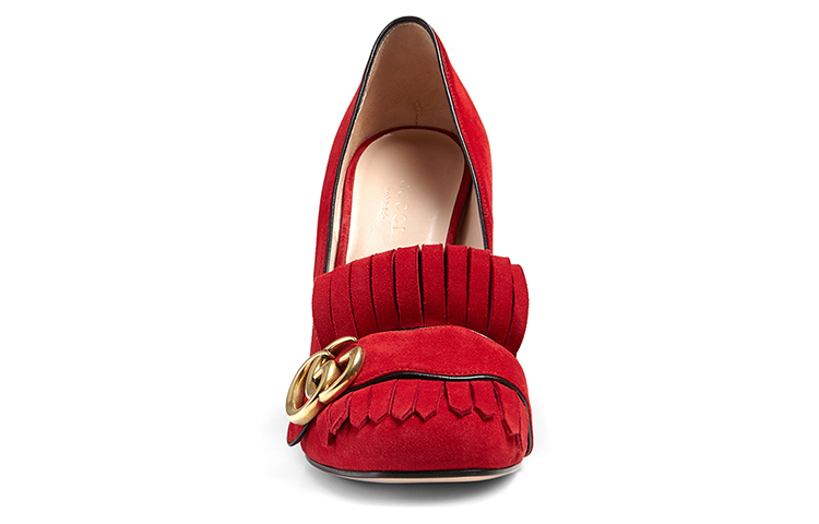 Lookbook (W) Gucci Sepatu Hak Tinggi Kulit 'Red Fashion' 408206-C2000-6339