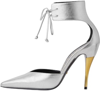 (W) Gucci Tumit Tinggi Kulit 'Tali Fesyen Perak' 717159-0MW00-8106 Buy (W) Gucci Tumit Tinggi Kulit 'Tali Fesyen Perak' 717159-0MW00-8106