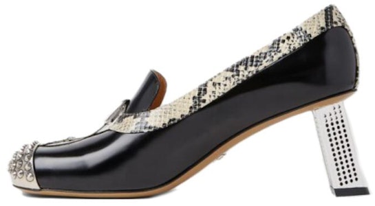 GUCCI古奇 皮革 時尚套穿 蟒蛇印花 細跟 高筒鞋 6.5cm 女款 黑色 Buy GUCCI古奇 皮革 時尚套穿 蟒蛇印花 細跟 高筒鞋 6.5cm 女款 黑色