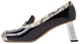 Buy (W) Gucci Kulit High Heel Mules 'Corak Ular Hitam' 740081-AAB14-1075