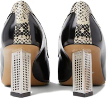 Shop (W) Gucci Leder High Heel Mules ''Schwarzer Python-Print'' 740081-AAB14-1075