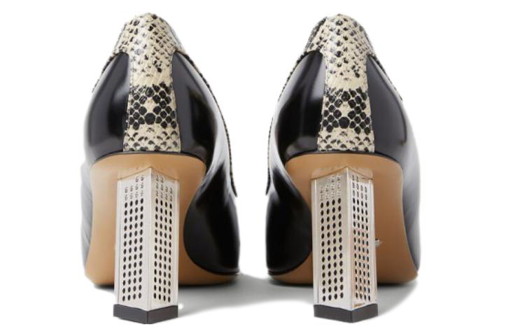 Shop (W) 구찌 블랙 파이톤 가죽 뮬 하이힐 740081-AAB14-1075