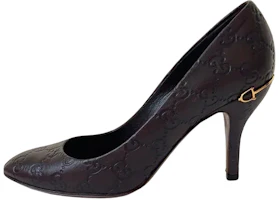 (Women) Gucci Leather High Heel Mules 'Deep Brown' 310184-AA600-2019 (Women) Gucci Leather High Heel Mules 'Deep Brown' 310184-AA600-2019
