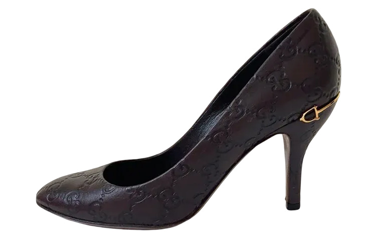 (Women) Gucci Leather High Heel Mules 'Deep Brown' 310184-AA600-2019