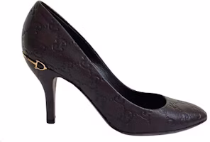Order (W) Gucci Sepatu Hak Kulit Tinggi 'Deep Brown' 310184-AA600-2019