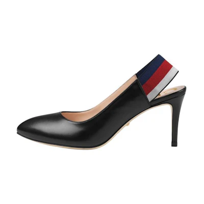 (W) Gucci Leather High Heel Pumps 'Black'