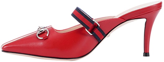 (Women) Gucci Leather High Heel Pumps 'Red Horsebit' 549617-0HEX0-6473 (Women) Gucci Leather High Heel Pumps 'Red Horsebit' 549617-0HEX0-6473