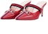 (W) Tumit Tinggi Kulit Gucci 'Red Horsebit' 549617-0HEX0-6473