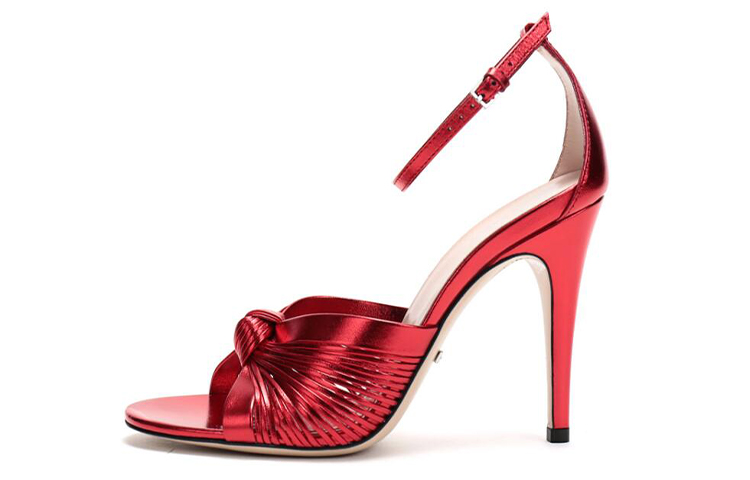 (Women) Gucci Leather High Heel Sandals 'Red' 577225-B8B00-6401