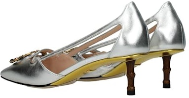 (W) Kasut Tumit Tinggi Gucci Kulit 'Crystal Double G Silver' 519918-B8B00-8106 Lookbook (W) Kasut Tumit Tinggi Gucci Kulit 'Crystal Double G Silver' 519918-B8B00-8106