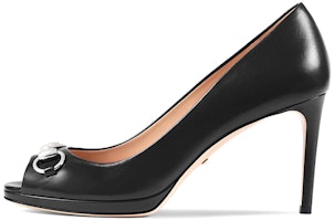 (Women) Gucci Leather High-Heel Slide 'Fashion' 408214-C9D00-1000 (Women) Gucci Leather High-Heel Slide 'Fashion' 408214-C9D00-1000