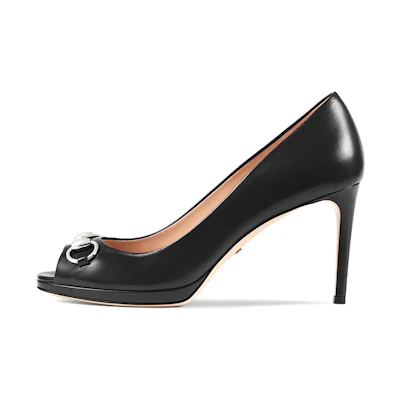 (W) Gucci Leather High-Heel Slide 'Fashion'