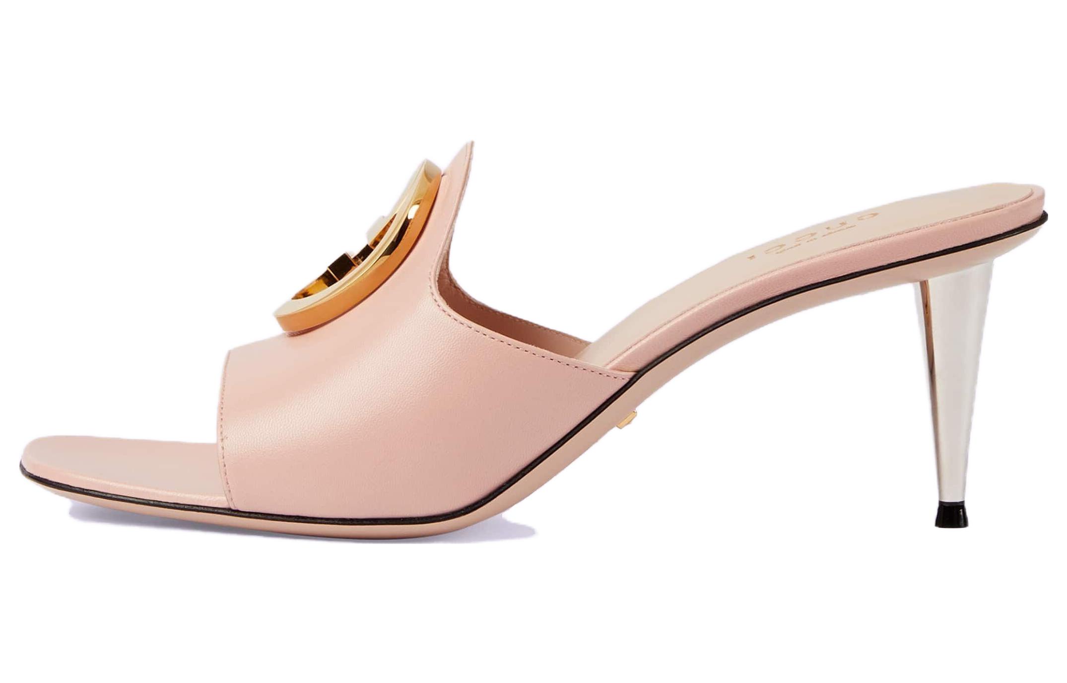 (Women) Gucci Leather High Heel Slide 'Pink Fashion' 723391-C9D00-5909