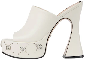 (Women) Gucci Leather High Heel Slide 'White Fashion' 740426-C9D00-9022 (Women) Gucci Leather High Heel Slide 'White Fashion' 740426-C9D00-9022