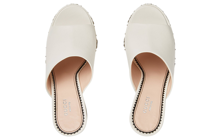 Lookbook (W) Sandal Tumit Tinggi Kulit Gucci 'White Fashion' 740426-C9D00-9022