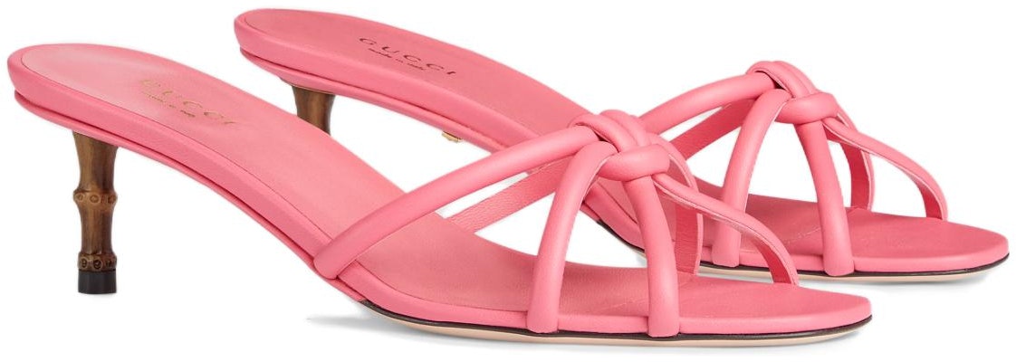 (Women) Gucci Leather High-Heel Slide Sandals 'Pink' 746034-BKO00-6627 Order (Women) Gucci Leather High-Heel Slide Sandals 'Pink' 746034-BKO00-6627