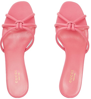 (Women) Gucci Leather High-Heel Slide Sandals 'Pink' 746034-BKO00-6627 Lookbook (Women) Gucci Leather High-Heel Slide Sandals 'Pink' 746034-BKO00-6627