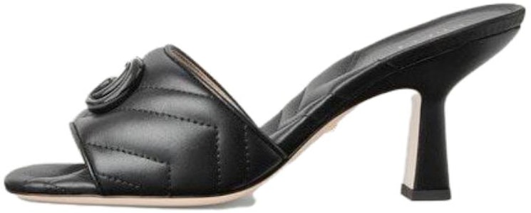 (W) 古驰黑色高跟皮革一字拖鞋 739133-BKO00-1000 Buy (W) 古驰黑色高跟皮革一字拖鞋 739133-BKO00-1000