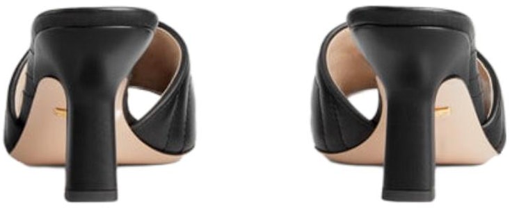 (W) 古驰黑色高跟皮革一字拖鞋 739133-BKO00-1000 Shop (W) 古驰黑色高跟皮革一字拖鞋 739133-BKO00-1000