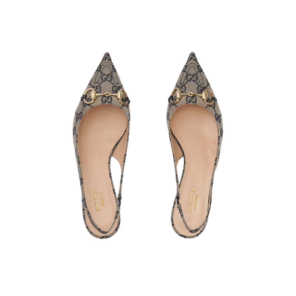 Shop (Women) Gucci Leather High Heels 'Biān Buckle Embossed Milky Blue' 782627-2HK80-4041