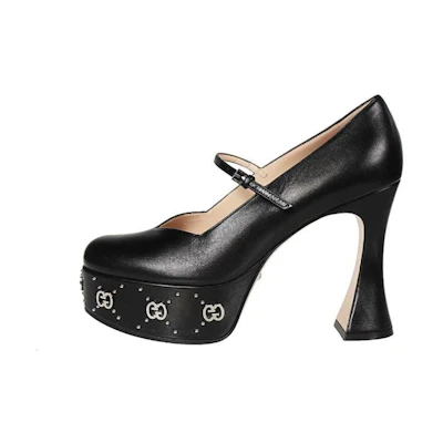 (W) Gucci Leather High Heels 'Black CMFT Fashion'