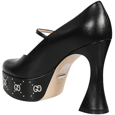 (Women) Gucci Leather High Heels 'Black Comfort Fashion' 740602-C9D00-1000 Lookbook (Women) Gucci Leather High Heels 'Black Comfort Fashion' 740602-C9D00-1000
