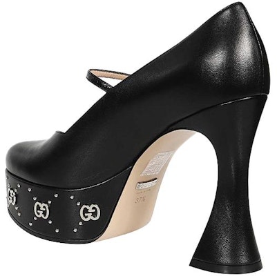 (Women) Gucci Leather High Heels 'Black Comfort Fashion' 740602-C9D00-1000 Lookbook (Women) Gucci Leather High Heels 'Black Comfort Fashion' 740602-C9D00-1000