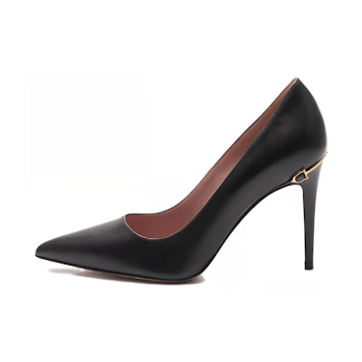(W) Gucci Leather High Heels 'Black Fashion'