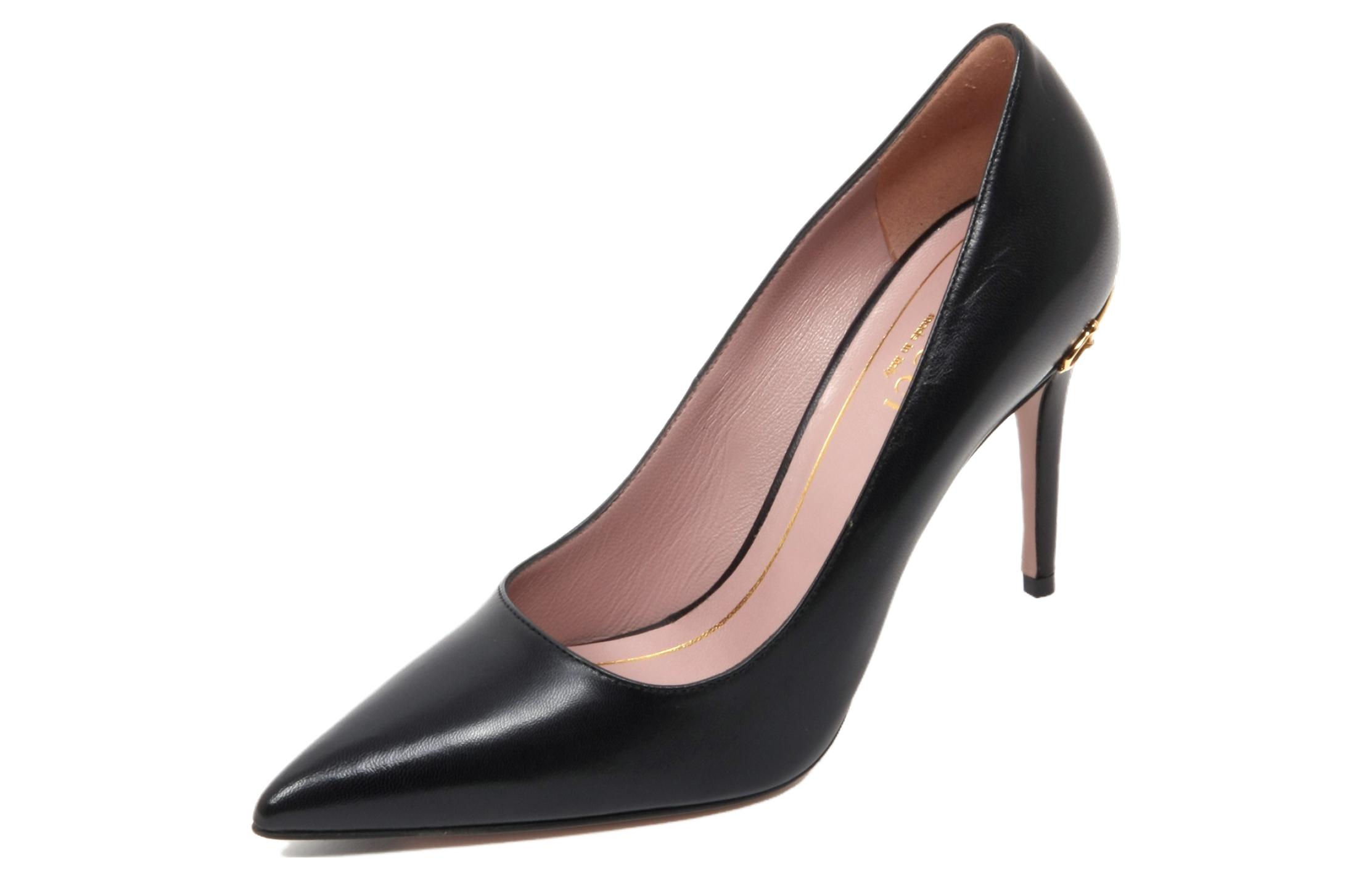 Order (Women) Gucci Leather High Heels 'Black Fashion' 388433-C9D00-1000