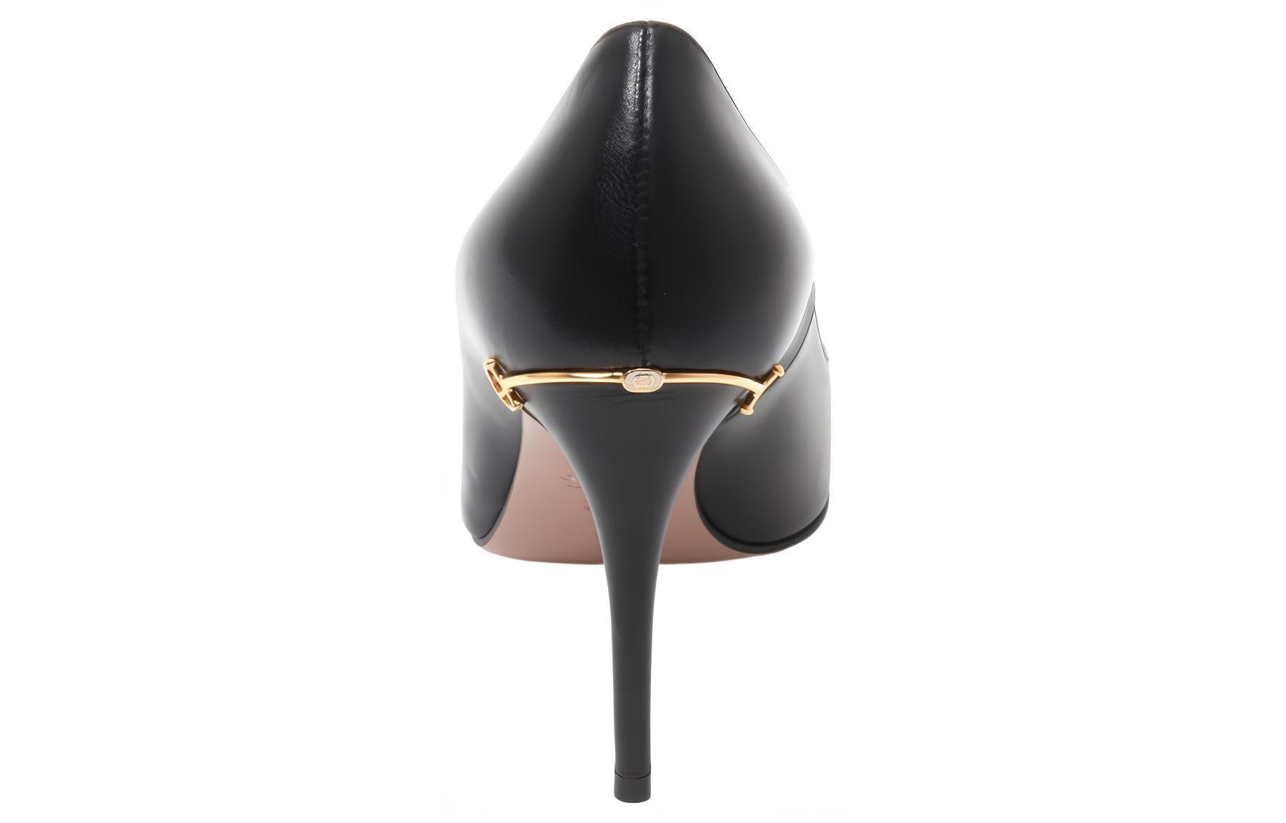 Shop (Women) Gucci Leather High Heels 'Black Fashion' 388433-C9D00-1000