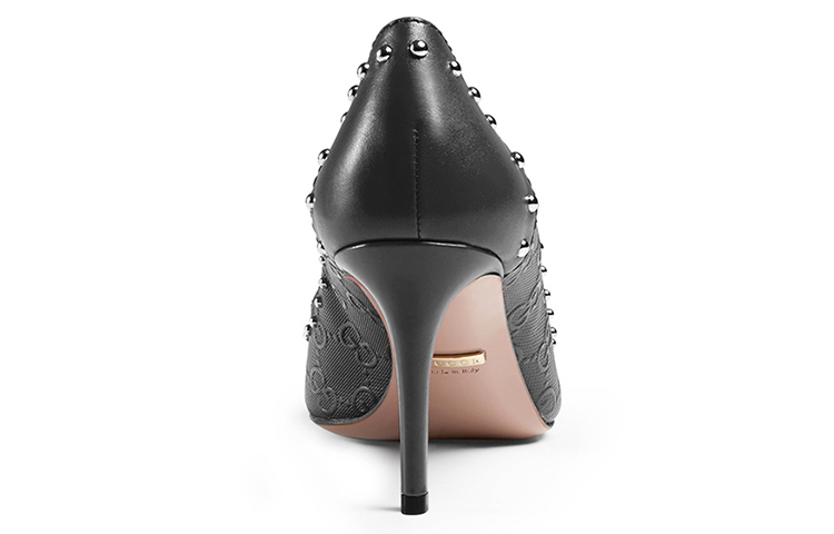 Shop (Women) Gucci Leather High Heels 'Black Fashion' 386045-AIY40-1000