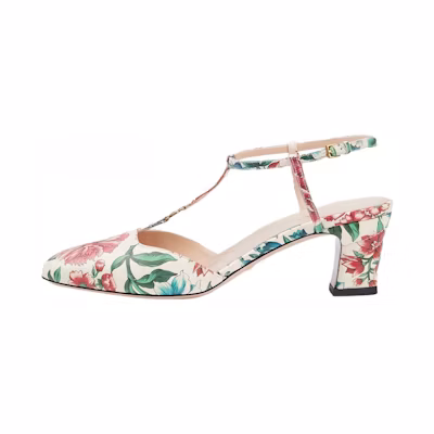 (W) Gucci Leather High Heels 'Floral'