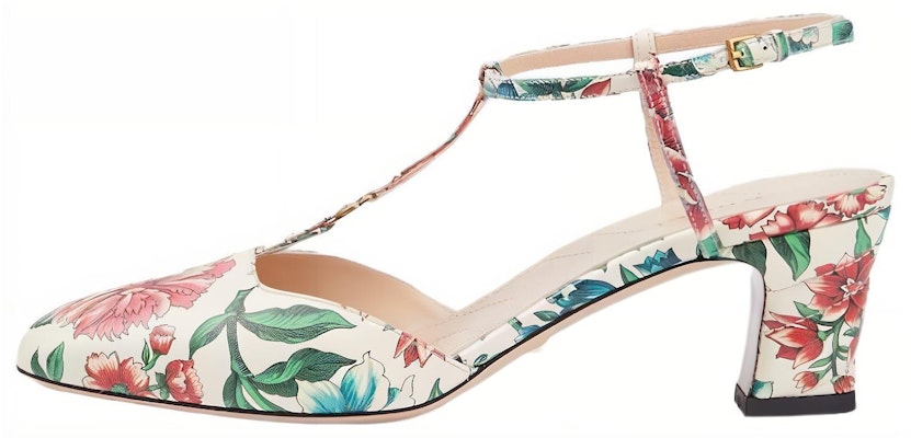 (Women) Gucci Leather High Heels 'Floral' 746393-AAB0B-8464 Buy (Women) Gucci Leather High Heels 'Floral' 746393-AAB0B-8464
