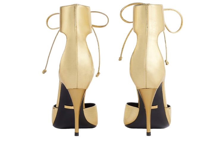 Shop (Women) Gucci Leather High Heels 'Gold Fashion Lace' 717159-U8V00-8009