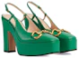 Order (Women) Gucci Leather High Heels 'Green Buckle Fashion' 723837-BKO00-3727