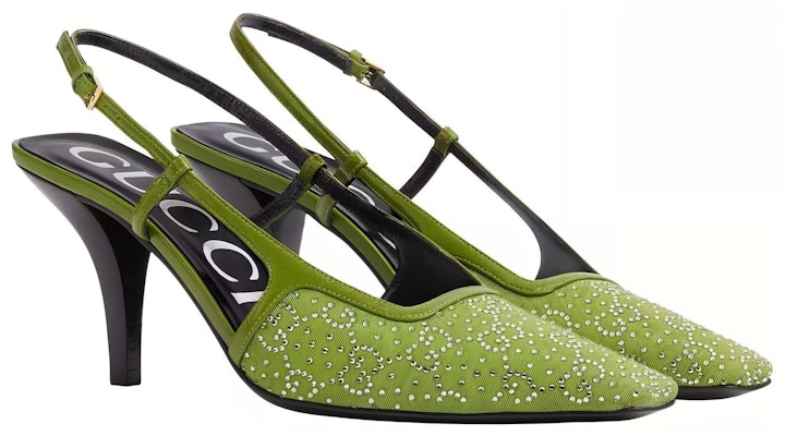 (Women) Gucci Leather High Heels 'Light Buckle Strap Green' 7.5cm 727184-9W840-3506 Shop (Women) Gucci Leather High Heels 'Light Buckle Strap Green' 7.5cm 727184-9W840-3506