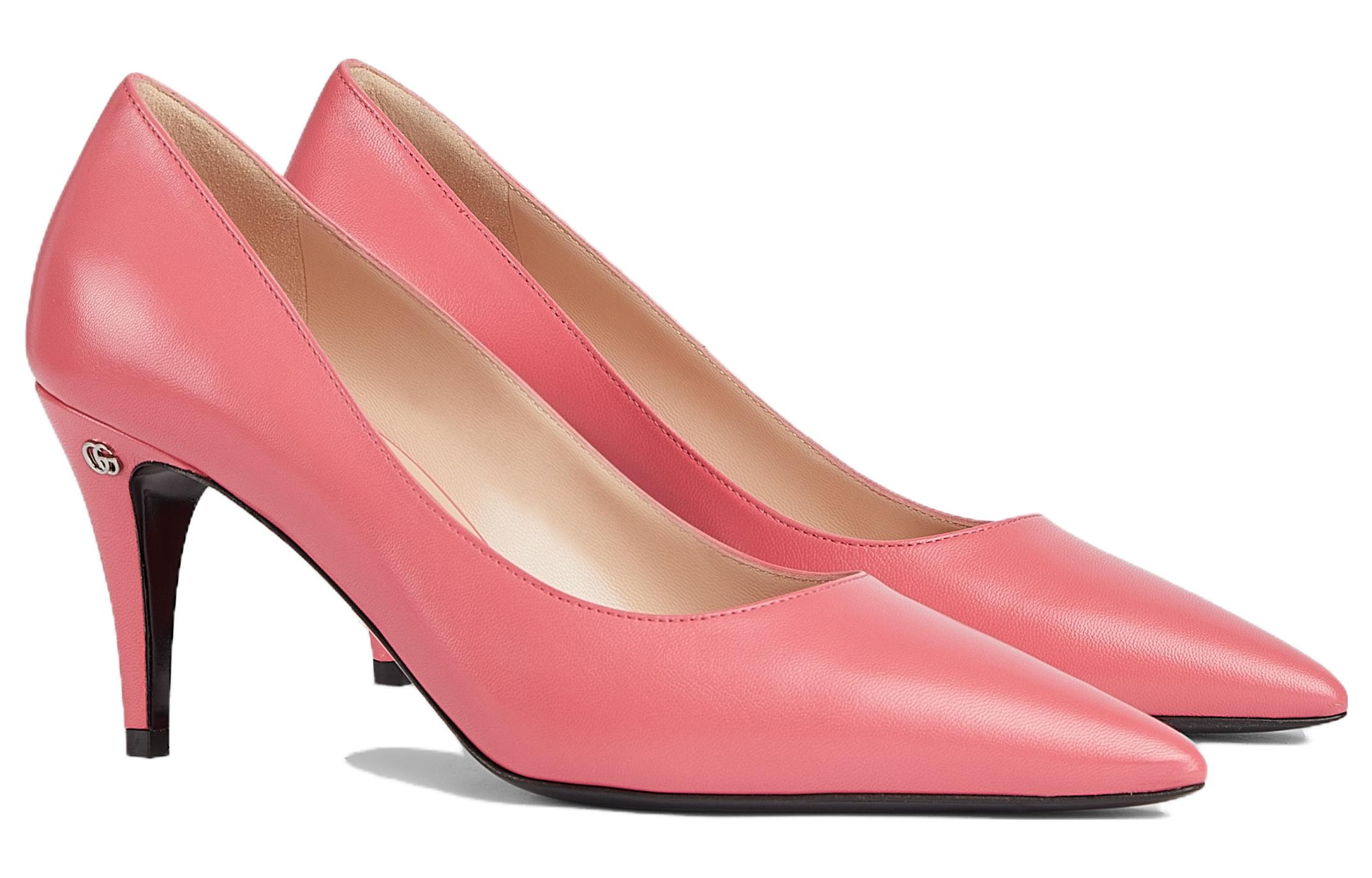 Order (W) Tacones Altos de Cuero Gucci 'Doble G Rosa' 738683-C9D00-6627