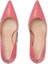 Shop (W) Gucci Tumit Tinggi Kulit Wanita 'Pink Double G' 738683-C9D00-6627